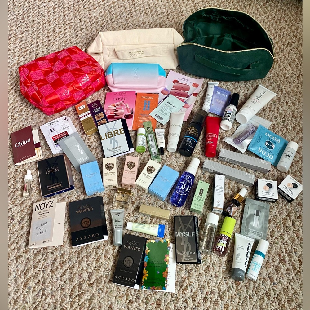 NWT Huge lot of makeup & beauty products! Dolce Gabbana Sol Se Janeiro YSL REM